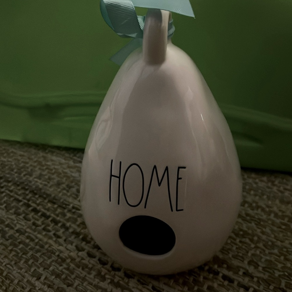 Rae Dunn birdhouse with Dragonfly
